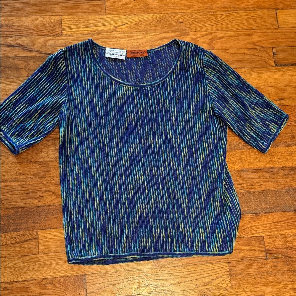 Missoni Multicolor Striped Short Sleeve Top
